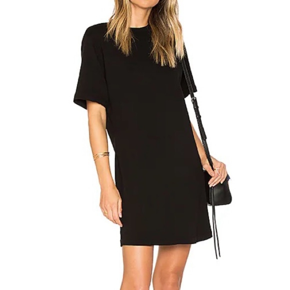 Cotton Citizen Revolve Black T-Shirt Dress 100% Cotton